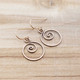 Bronze  Small Spiral Earrings (5/8" wide)