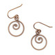 Small spiral bronze earrings
