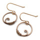 Bronze Earrings Wire Wrapped Circles