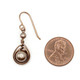 Bronze Simulated Pearl  Wire Wrapped Earrings