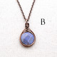 Blue Flash Labradorite & Copper Pendant Necklace