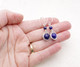 Sterling Silver Wire Wrapped Earrings with Lapis Lazuli Gemstones