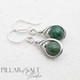 Green African Jade Sterling Silver Wire Wrapped Earrings