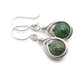 Sterling Silver Wire Wrapped Earrings with Green African Jade Gemstones