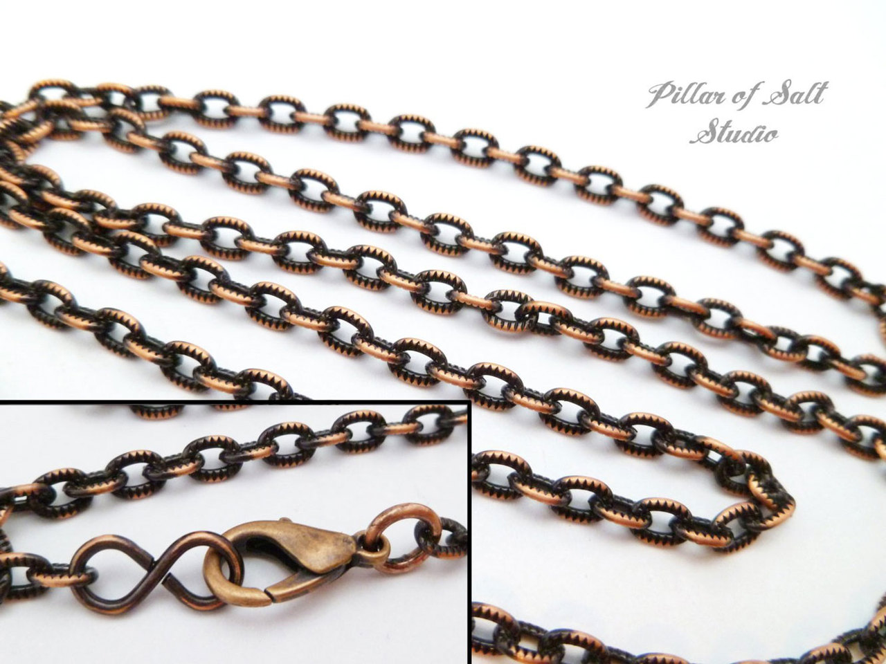 Solid Copper Chain necklace - Great option for Pendants