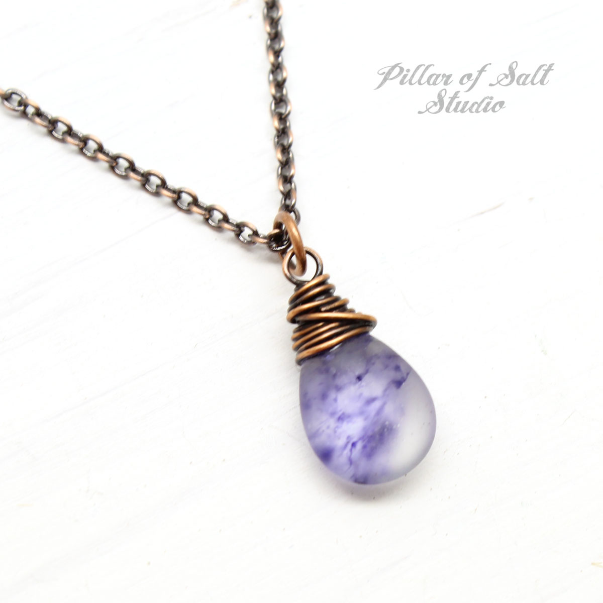 Misty Blue Agate Necklace