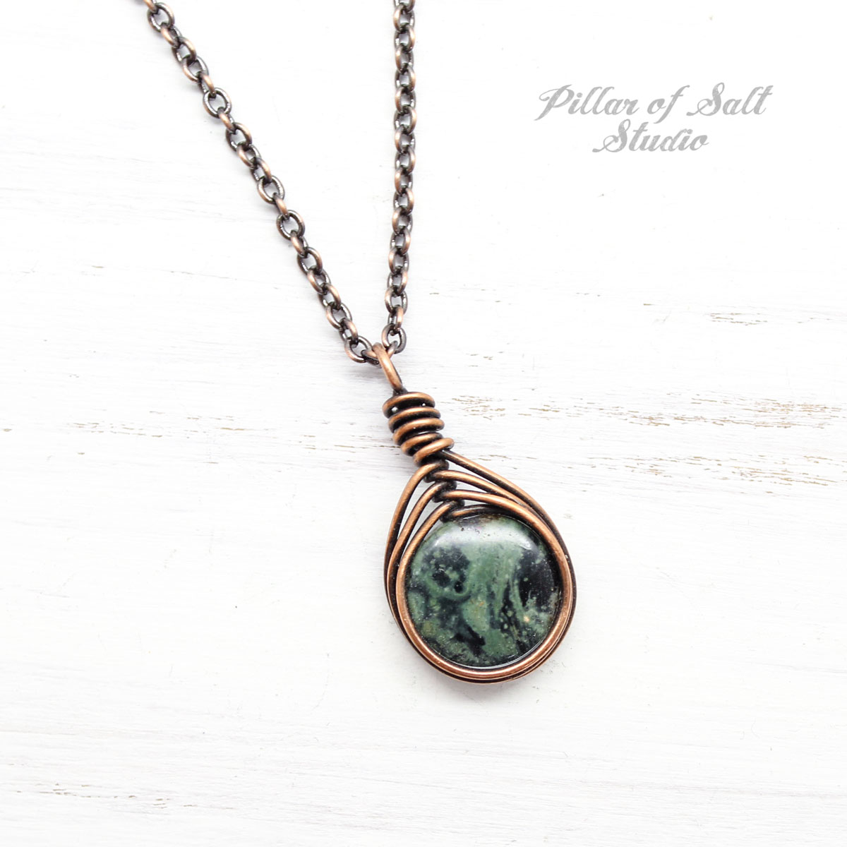 Kambaba Jasper Pendant Necklace 