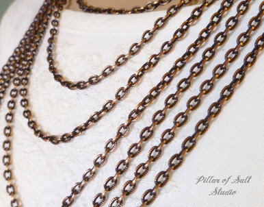 Antique Copper Chain Copper Chain Solid Copper Chain Copper Necklace Raw  Copper Chain Copper Jewellery solid Copper Necklace 