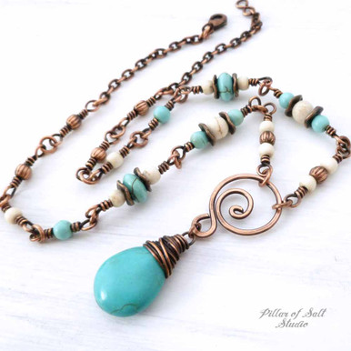 turquoise coloured necklace