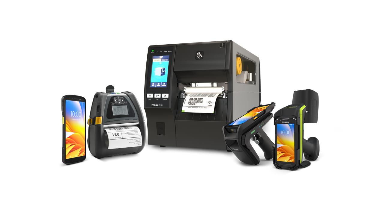 Zebra ZT610 industrial thermal printer with RFID and mobile computing hardware