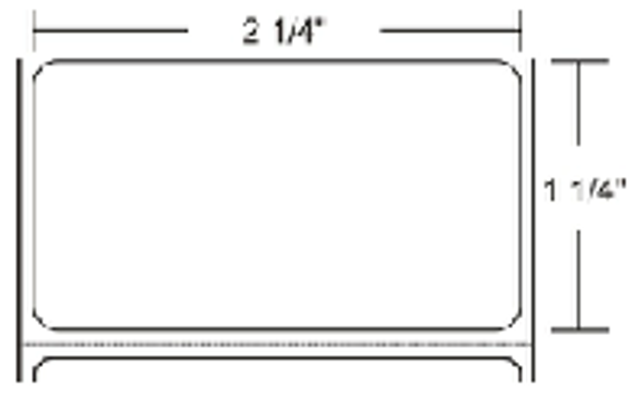 Zebra Technologies 10010063 POLYPRO 4000D Labels, 2.25 x 1.25, 2000 per Roll by Zebra Technologies - 1