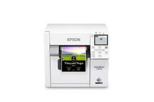 Epson ColorWorks C4000 Gloss Printer | C31CK03A9991 | Gloss C4000 Color Inkjet Label Printer, 4.4"