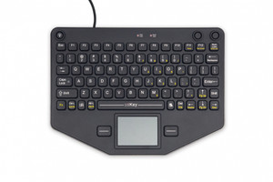 iKey Keyboard SL-80-TP, a compact, lightweight, and fully-rugged mobile keyboard. This keyboard is fully-sealed and designed to meet NEMA 4X specifications, meaning it is resistant to dirt, dust, water, ice and corrosives. | 7300-0332