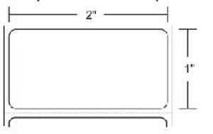 Label, Paper, 2x1in (50.8x25.4mm); TT, Z-Select 4000T, High Performance Coated, Permanent Adhesive, 1in (25.4mm) core, 2260/roll, 8/box | 83259
