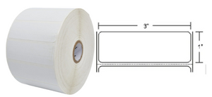Label, Paper, 3x1in (76.2x25.4mm); TT, Z-Select 4000T, High Performance Coated, Permanent Adhesive, 1in (25.4mm) core, 2580/roll, 6/box, Plain | 10009528