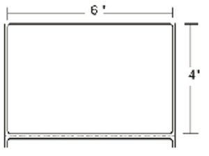 Label, Paper, 6x4in (152.4x101.6mm); TT, Z-Select 4000T, High Performance Coated, Permanent Adhesive, 3in (76.2mm) core, 1360/roll, 2/box, Plain | 73909