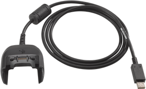 MC33 USB AND CHARGE CABLE, PROVIDES  FAST-CHARGE WHEN A MC33+ BATTERY AND A WALL ADAPTER IS USED, IT ALSO ALLOWS USB COMMUNICATION TO THE DEVICE WHEN CONNECTED TO A PC. REQUIRES: WALL ADAPTER PWR-WUA5V12W0US | CBL-MC33-USBCHG-01