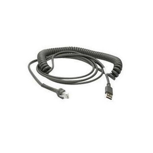 Cable - Shielded USB: Series A, 9ft. (2.8m), Coiled, BC1.2 (High Current), -30C | CBA-UF6-C12ZAR