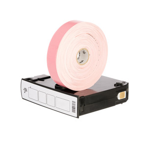 Wristband, Polypropylene, 1x10in (25.4x254mm); Direct thermal, Z-Band Splash, Adhesive closure, Cartridge, 350/roll, 6/box, Pink | 10012717-5K