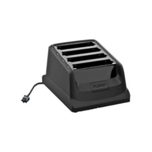 TC22/TC27 User swappable spare battery cup to charge 4 TC22/TC27 Li-ion batteries. This cup must be placed in the same slot as previous TC2X spare battery charging cup.| CRDCUP-TC2L4B-01 | CRDCUP-TC2L4B-01