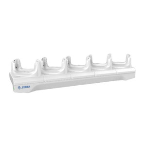TC5X Healthcare 5-Slot Charge Only Cradle Kit, charges up to five devices. White housing. Includes Power Supply (PWR-BGA12V108W0WW) and DC Cable (CBL-DC-381A1-01). Country specific AC Line Cord sold separately.| CRD-TC51-HC5SC-01 | CRD-TC51-HC5SC-01