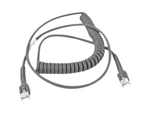 Cable - RS232 - 6ft. (1.83m) Coiled, RoHS Compliant - Used to Connect a Zebra Scanner to a PSC Magellan Slot ScannerAuxiliary Port | 25-32465-26