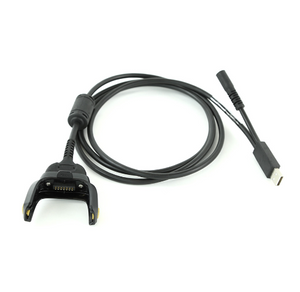 MC21 USB Active Sync Cable, connects the mobile computer to a host computer USB port. Power Supply PWR-BUA5V16W0WW, DC Line Cord CBL-DC-383A1-01 and country specific 2-wire un-grounded AC Line Cord | 25-154073-02R