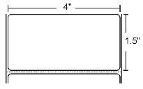 Label, Polyester, 4x1.5in (101.6x38.1mm); TT, Z-Ultimate 2000T White, Value Coated, Permanent Adhesive, 3in (76.2mm) core, 3800/roll, 4/box, Plain | 10018339
