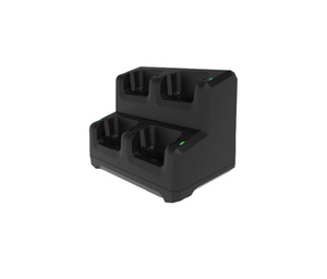 EC50/EC55 4-Slot Charge Only Locking Cradle; Supports device without trigger gun;  Includes power supply (PWRBGA12V108W0WW) and DC cable (CBL-DC-381A1-011);  AC Cable sold separately | CRD-EC5X-4SCOL-01