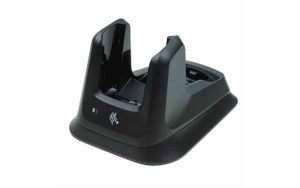 Single Slot USB Cradle. Provides charge and USB communication with a host computer. Requires 25-128458-01R USB cable, Power Supply PWR-BUA5V16W0WW, DC Line Cord CBL-DC-383A1-01 and country specific 2-wire un-grounded AC Line Cord| CRD2100-1000UR | CRD2100-1000UR