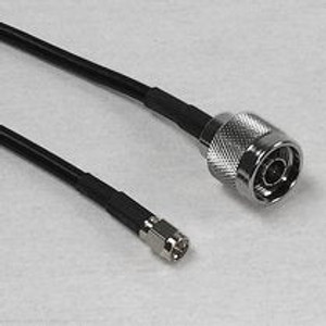 PT195-010-SNM-SSM: 10 Feet LMR 195 Cable Assembly with N-Male and SMA-Male Connectors