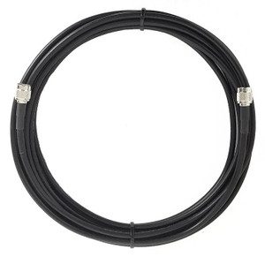 Pigtail: Black 240 Type Low Loss Coax Cable - 10 Feet - Reverse Polarity SMA Male - Reverse Polarity TNC Male