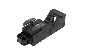 KIT – Small-Short Workstation Box with File Hanger Tray, Workstation Console Box (with 3″ & 5″ Radio Openings), 2 Adjustable Armrests, External Cupholder, and Top Plate