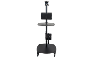 KIT – 5′ Single Pole Cart with Shelf, Pocket, and CPU Mount