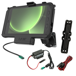 RAM® EZ-Roll'r™ USB-C Powered Mount for Samsung Tab Active5 & 3 | RAM-101-225B2-SAM60CP-V7CU