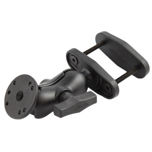 RAM® 2.5" Square Post Clamp Mount with Round AMPS Plate - Short Arm | RAM-101U-B-247-25