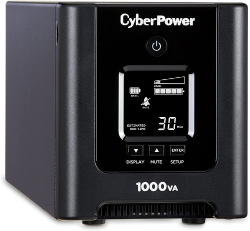 CyberPower OR1000PFCLCD PFC Sinewave UPS System, 1000VA/700W, 8 Outlets, AVR, Mini-Tower,Black | OR1000PFCLCD