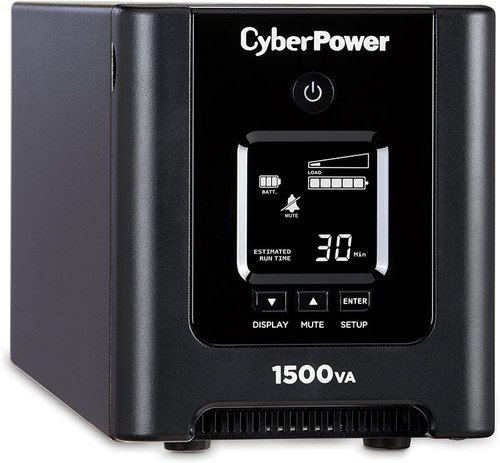 CyberPower OR1500PFCLCD PFC Sinewave UPS System, 1500VA/1050W, 8 Outlets, AVR, Mini-Tower,Black | OR1500PFCLCD