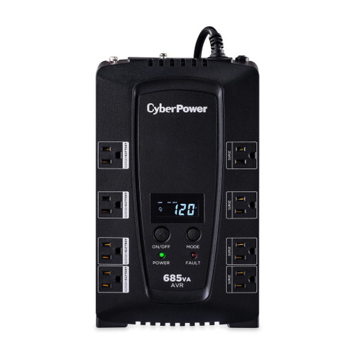 Intelligent LCD UPS Series, 685 VA / 390 W, 8 × NEMA 5-15R | CP685AVRLCD Intelligent LCD UPS Series, 685 VA / 390 W, 8 × NEMA 5-15R | CP685AVRLCD