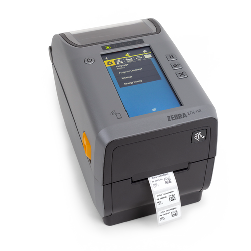 Thermal Transfer Printer (74M) ZD611, Color Touch LCD; 203 dpi, USB, USB Host, Ethernet, 802.11ac, BT4, USA/Canada, RFID - UHF, US Cord, Swiss Font, EZPL | ZD6A122-T01BR1EZ