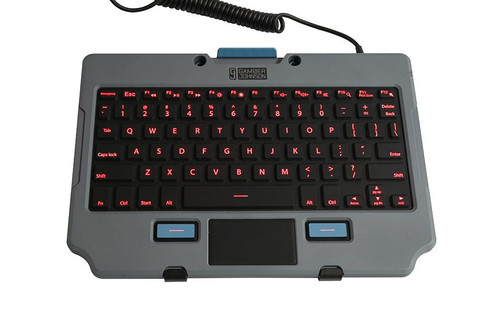 Rugged Lite Backlit Keyboard German. Use with quick release keyboard tray (7160-1470-00) | 7160-1683-02 | 7160-1683-02
