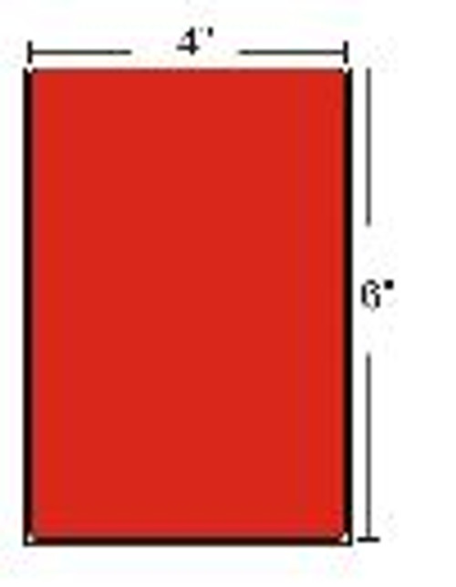 Label, Paper, 4x6in (101.6x152.4mm); DT, Z-Perform 2000D, Value Coated, All-Temp Adhesive, 1in (25.4mm) core, Red, 430/roll, 6/box, Printed | 10010035-3