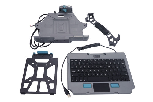 KIT: Samsung Galaxy Tab Active Pro/ACTIVE4 PRO Docking Station (7160-1418-00) with Hand strap (7160-1465-00), Rugged Lite Keyboard (7160-1449-00), and Quick Release Keyboard Cradle(7160-1470-00) | 7170-0698-00