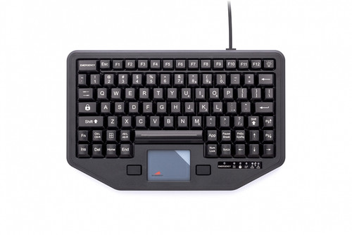 Full Travel Keyboard with Attachment Versatility.  12 Function Keys, 88-Key Functionality, Integrated Backlighting, Integrated Touchpad, Mobile Mounting Holes, One-Touch Emergency Key | 7300-0083