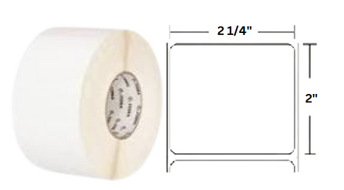 Label, Paper, 2.25x2in (57.2x50.8mm); TT, Z-Select 4000T, High Performance Coated, Permanent Adhesive, 1in (25.4mm) core, 1370/roll, 6/box, Plain | 10009525