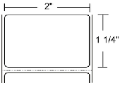 Label, Polypropylene, 2x1.25in (50.8x31.8mm); DT, PolyPro 4000D, High Performance Coated, All-Temp Adhesive, 0.75in (19.1mm) core, 280/roll, 36/box, Plain | LD-R2BF5W