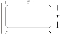 Label, Kimdura Polypropylene, 2x1in (50.8x25.4mm); TT, PolyPro 4000T, High Performance Coated, Permanent Adhesive, 1in (25.4mm) core, 260/roll, 12/box | 82414