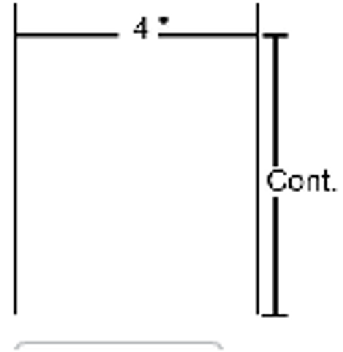 Receipt, Paper, 4in x 74ft (101.6mm x 22.6m); DT, 8000D High-Temp, Coated, 0.75in (19.1mm) core, 74/roll, 36/box | 10001965