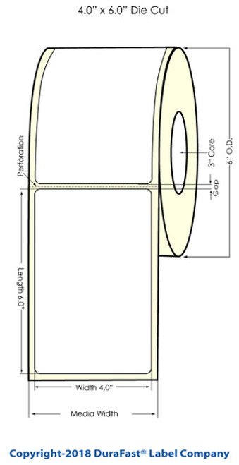 Inkjet 4 x 3 Gold PET Label Roll | 938005 | 938005