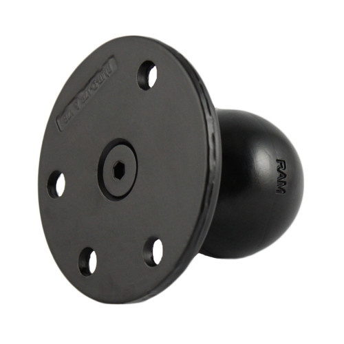 RAM® Large Round Plate with Ball & Steel Reinforced Bolt - D Size | RAM-D-202U-IN1 | RAM-D-202U-IN1